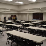 Chairs, Tables, and Board of the Meeting Room 